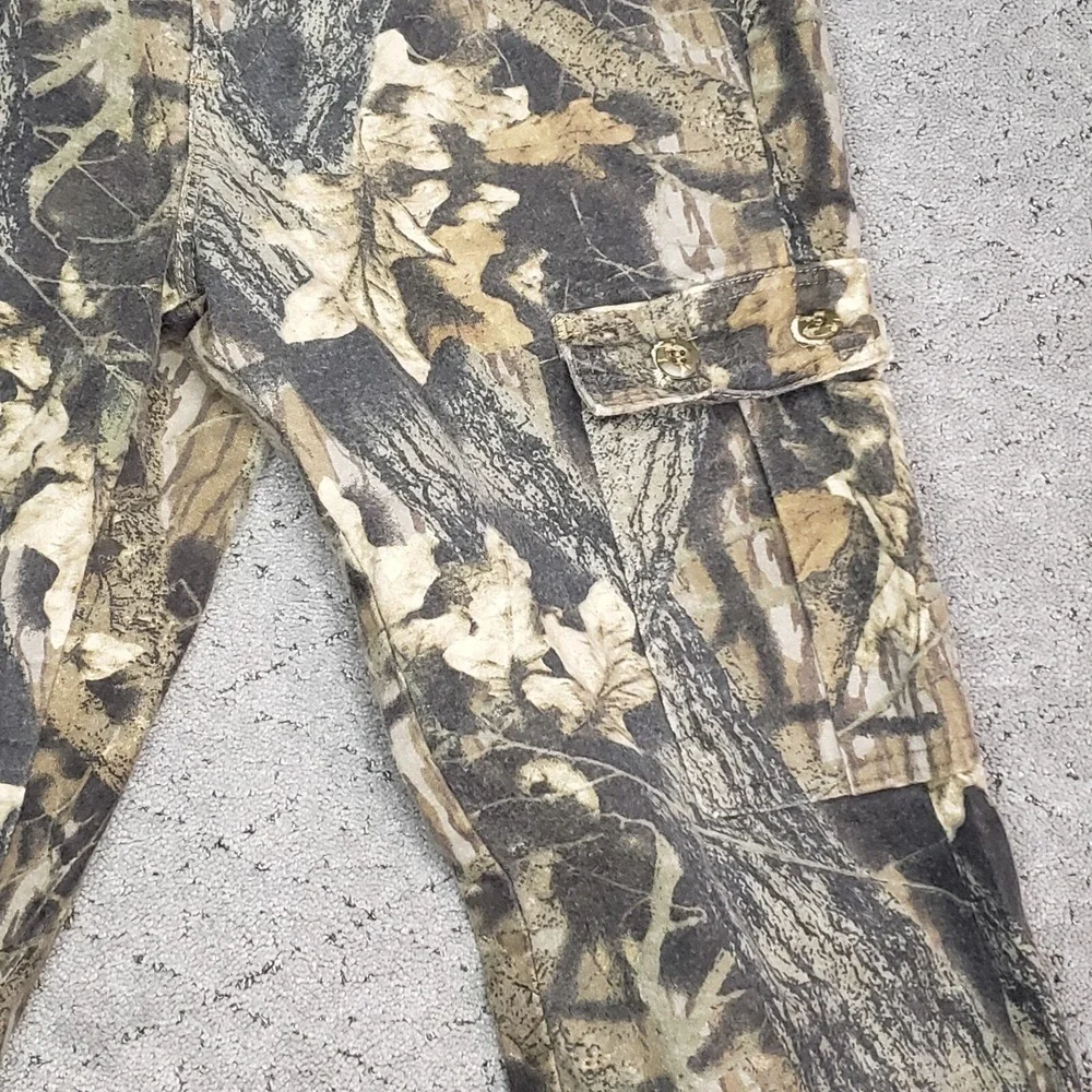 VTG Mossy Oak Camo Cargo Pants Mens Small Breakup Straight Leg Hunting Camping